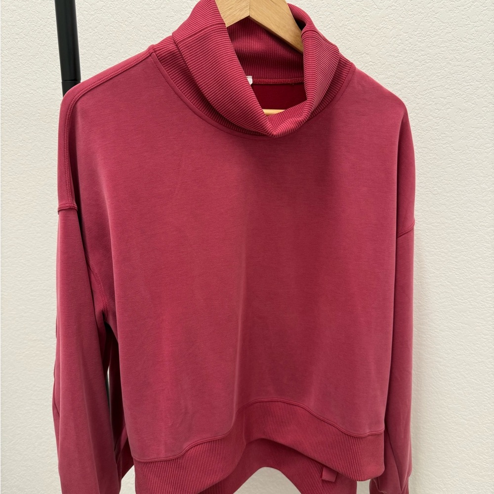 Lululemon Athletica Red Cowl Neck Pullover